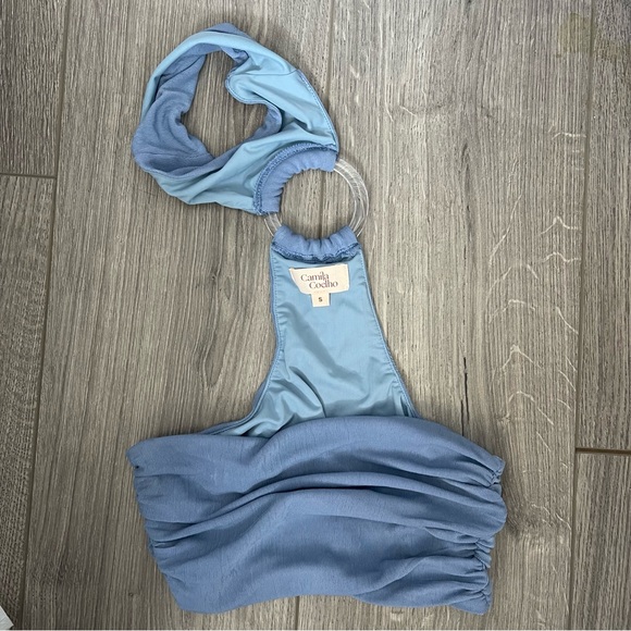 Camila Coelho Serena Top Periwinkle Blue Size Small - Picture 4 of 4